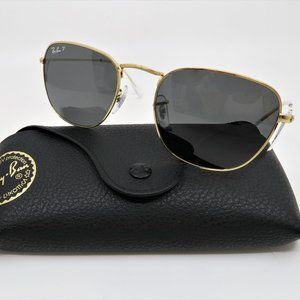 Ray-Ban RB 3857 9196/48 FRANK Gold/Grey Polarized Sunglasses with case